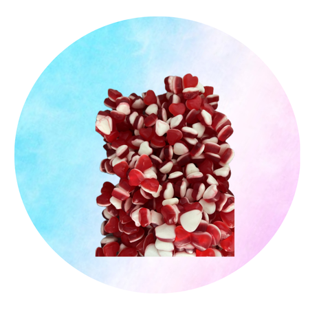 Petits coeurs fraise crème ne