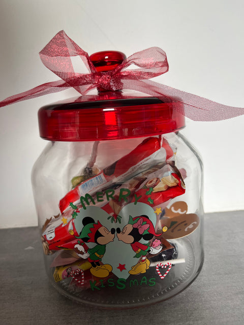 Bonbonnière Noël Mickey minie remplis de gourmandises