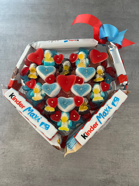 coeur chocolat autour et bonbon a l'intérieur