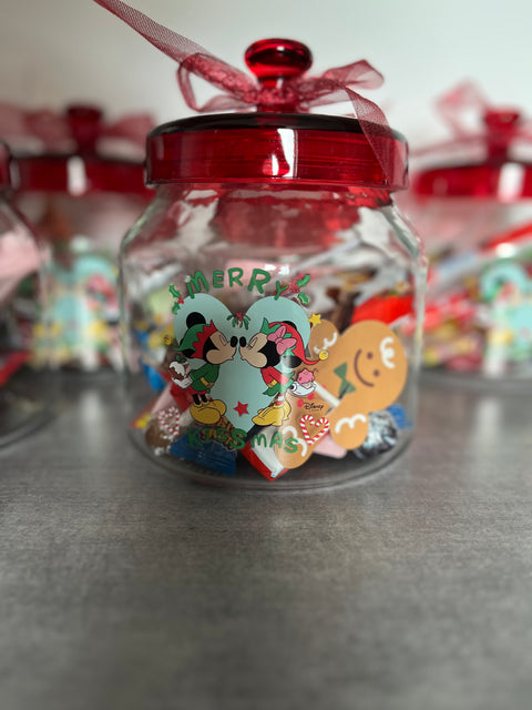 Bonbonnière Noël Mickey minie remplis de gourmandises