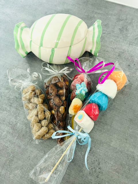 Gros bonbon porcelaine (18cm avec couvercle)