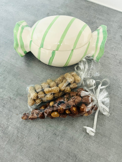 Gros bonbon porcelaine (18cm avec couvercle)